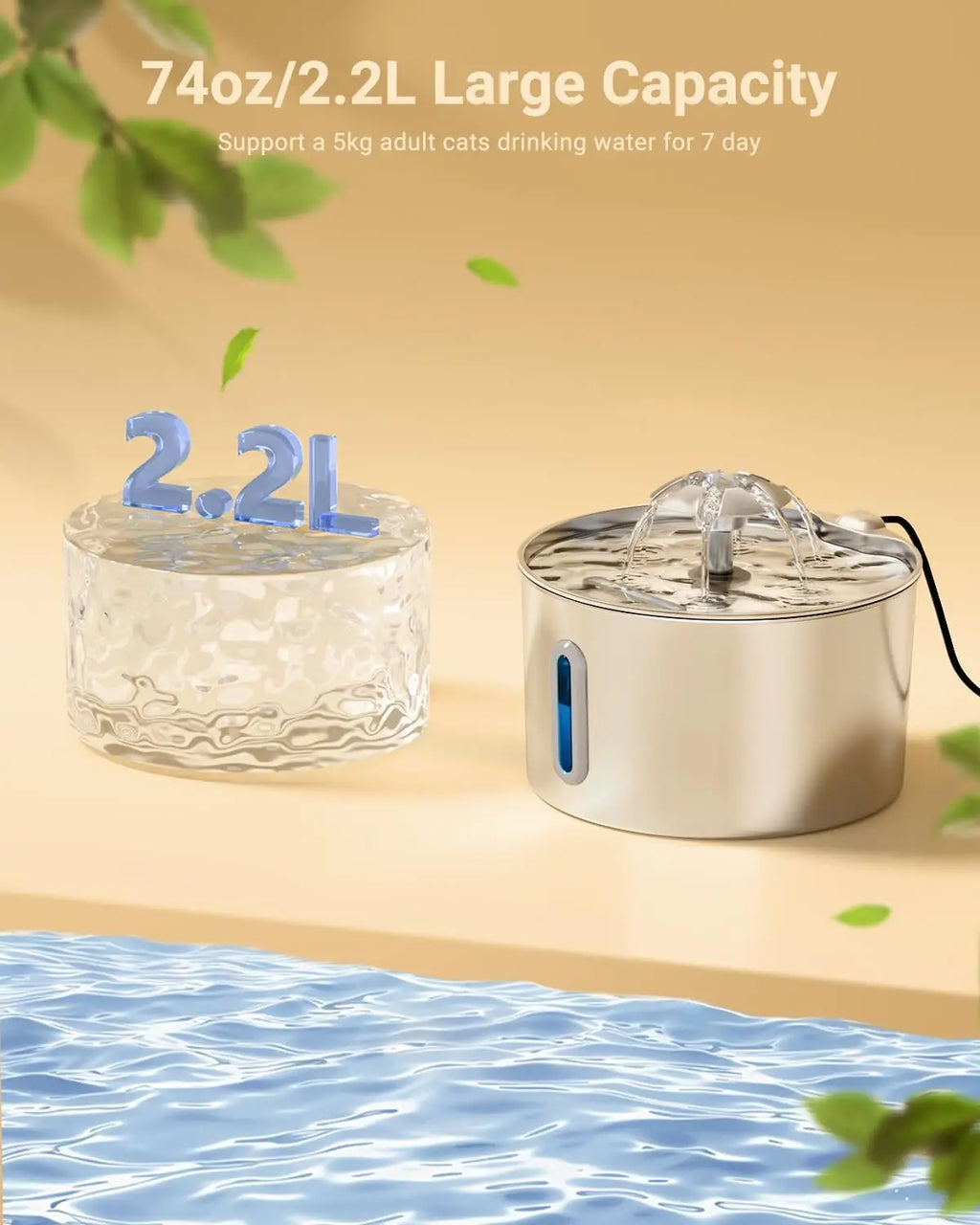 Stainless Steel Pet Fountain
