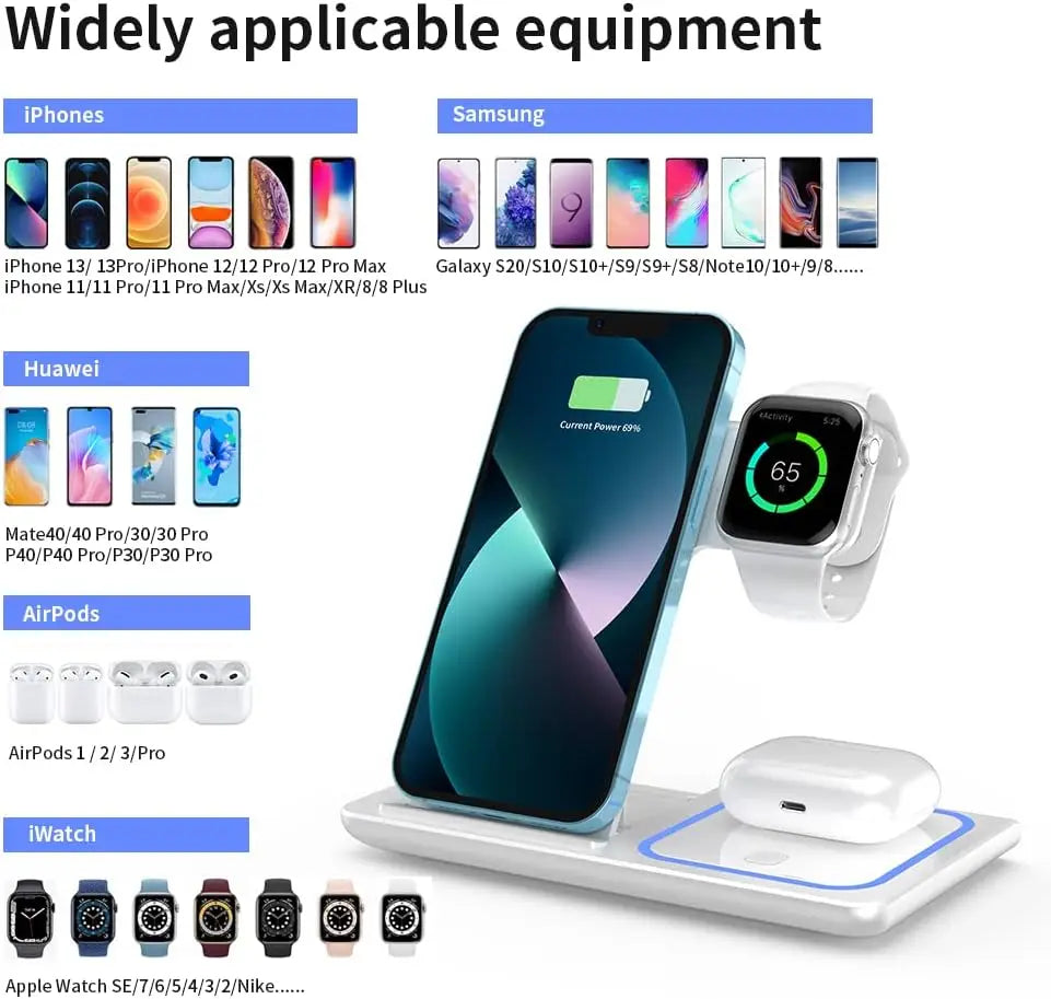 TriCharge-3in-1  Folding Wireless Station