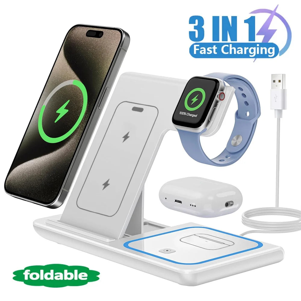 TriCharge-3in-1  Folding Wireless Station