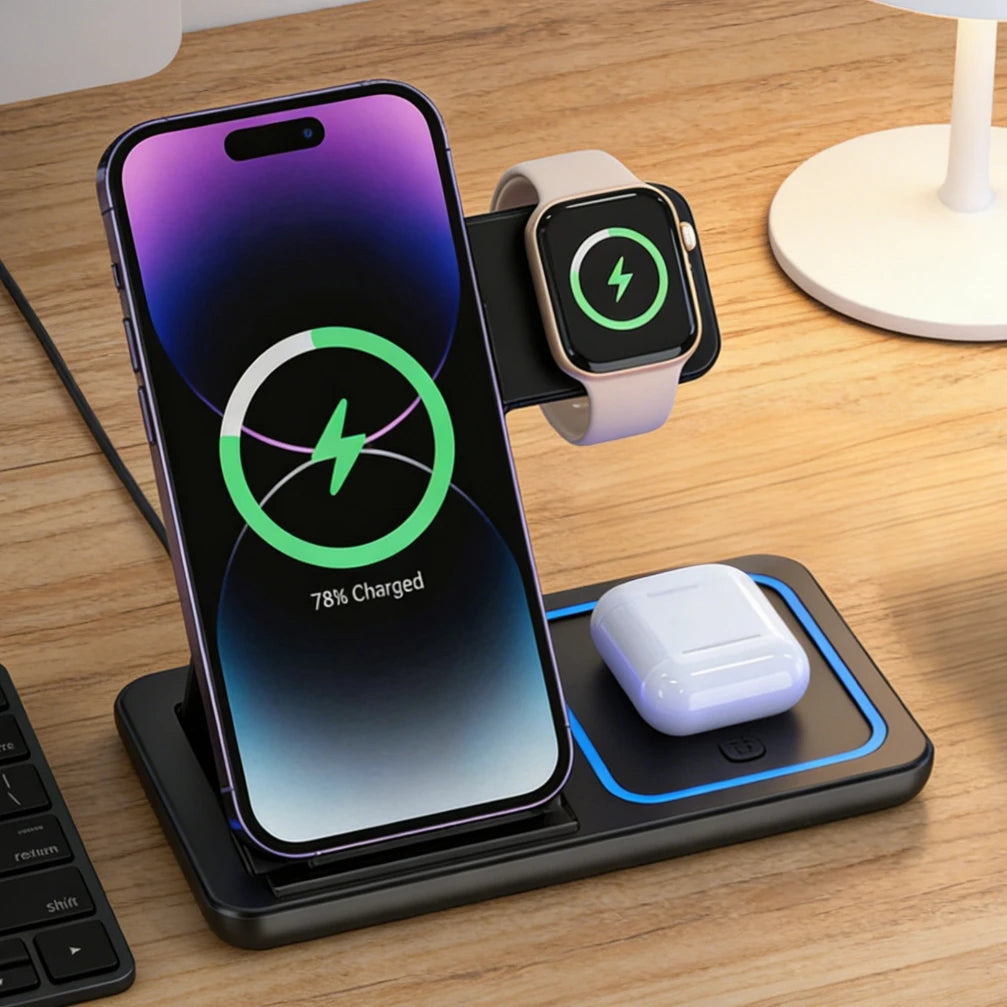 MagFlex - Foldable 3-in-1 Wireless Charger