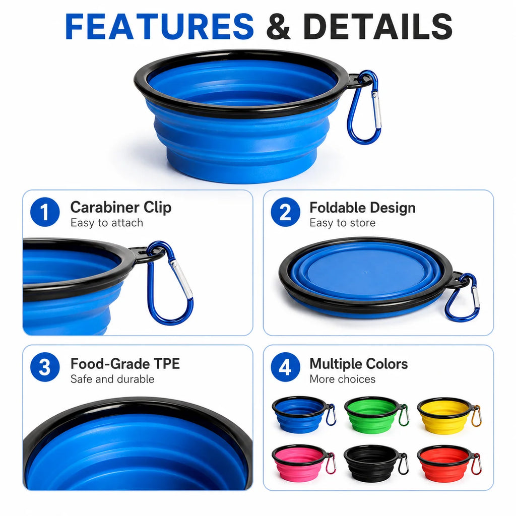 SnapBowl - Collapsible Travel Pet Bowl