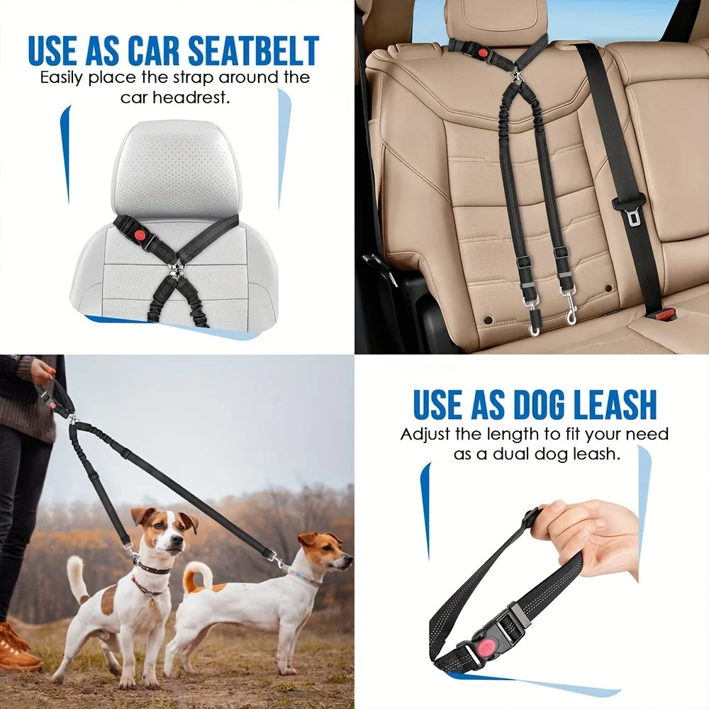 BungeeDrive - 2-in1 Elastic Pet Seatbealt