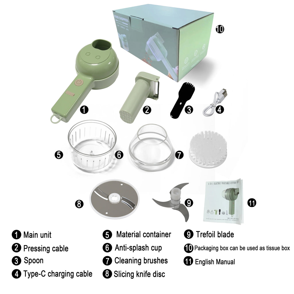 TurboSlice -4- in -1 Handheld Electric Slicer